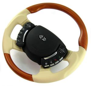 Range Rover L322 Steering Wheel - Cherry with Parchment Leather HEATED with SPORTS grip Preview